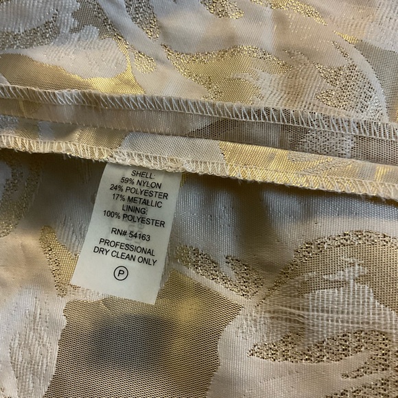 Tommy Hilfiger Women’s Dress Size 16 | Gold Floral Metallic Party Dress - Picture 6 of 10